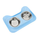 Cute Cat Double Bowl Set: Stylish Non-Slip Feeder