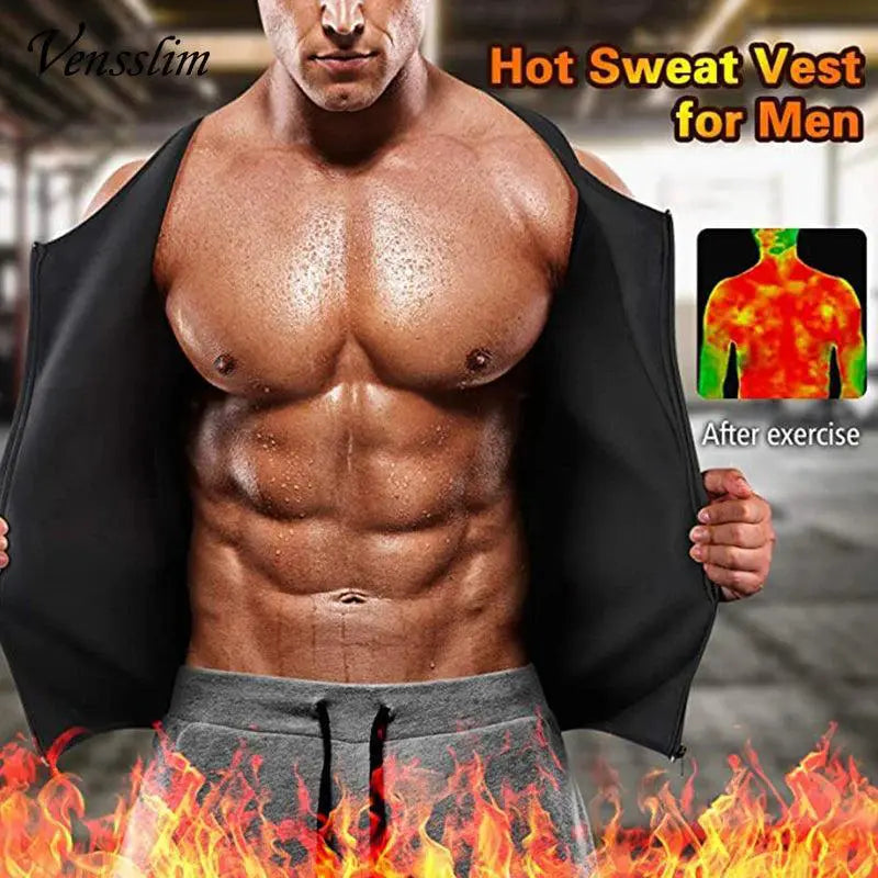 Mens Sauna Vest With Double Belt Ultimate Shapewear For Men