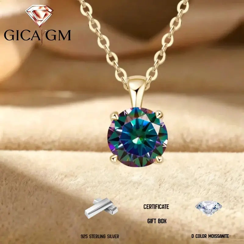 1CT D VVS1 Exquisite 100% S925 Moissanite Necklace Elegant Jewelry for Daily Wear Weddings & Banquets Birthday Anniversary Gift