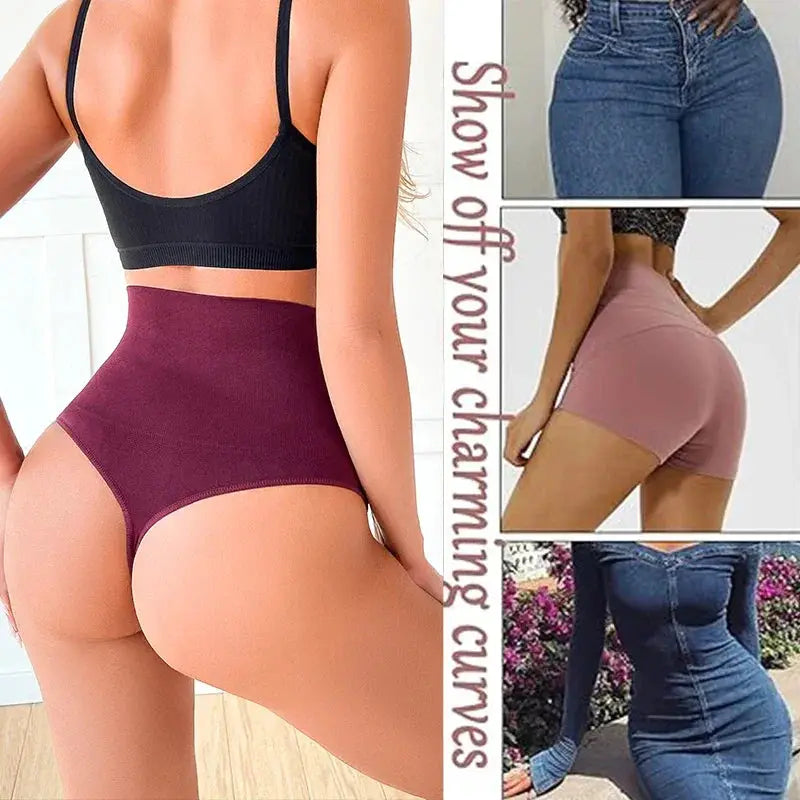 Finetoo High Waist Slimming Panty Seamless Sexy Thong