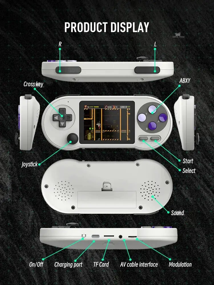 Data Frog SF2000 Portable Handheld Game Console 6000 Games