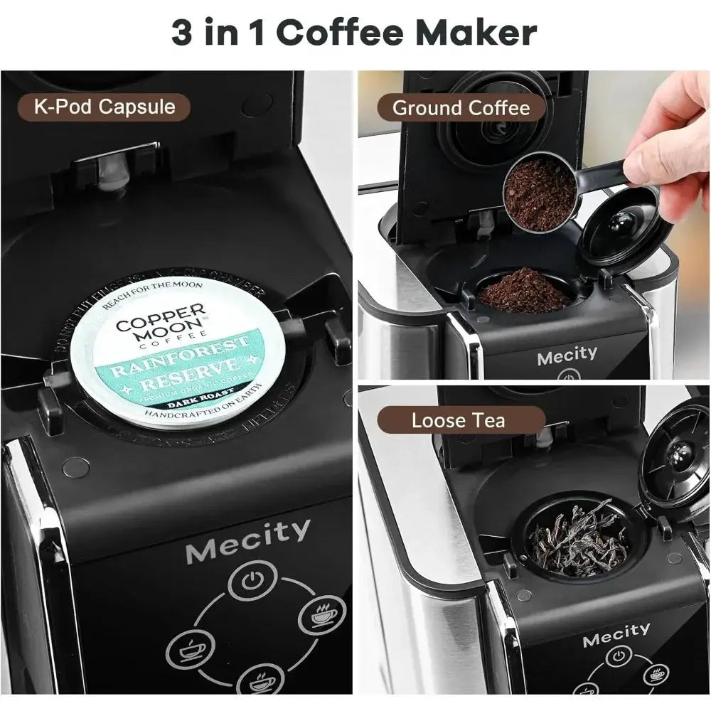 Coffee Maker Three In One Single Serve Instant Brewer 120V