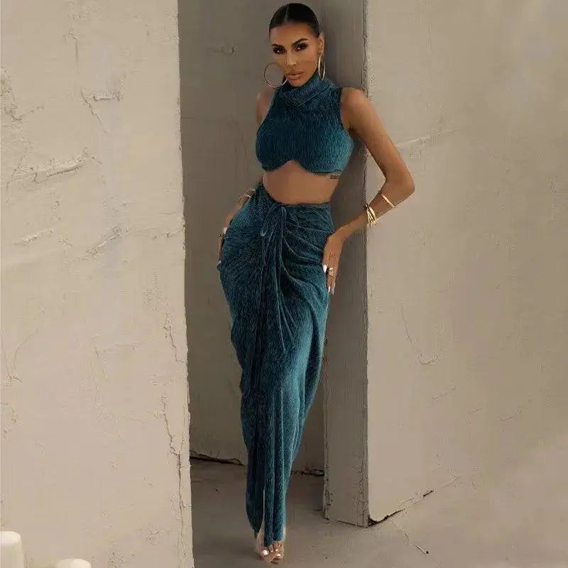 Solid Tank Top and Long Skirt Set Chic Summer Ensemble