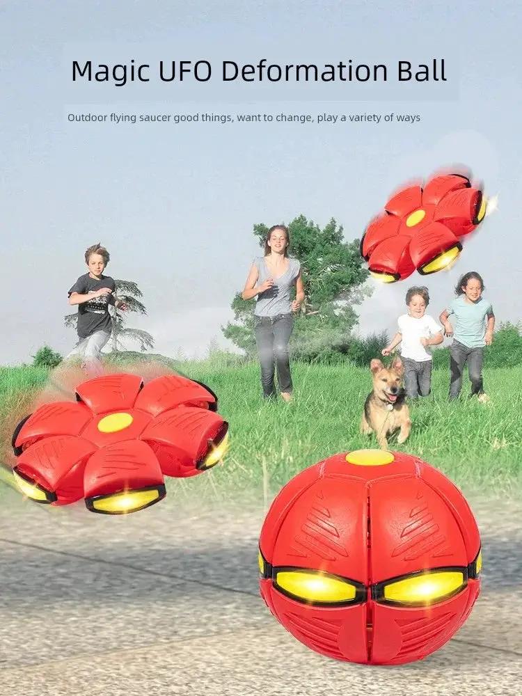 Elastic UFO Luminous Outdoor Sports Puzzle Stepping Ball Toy