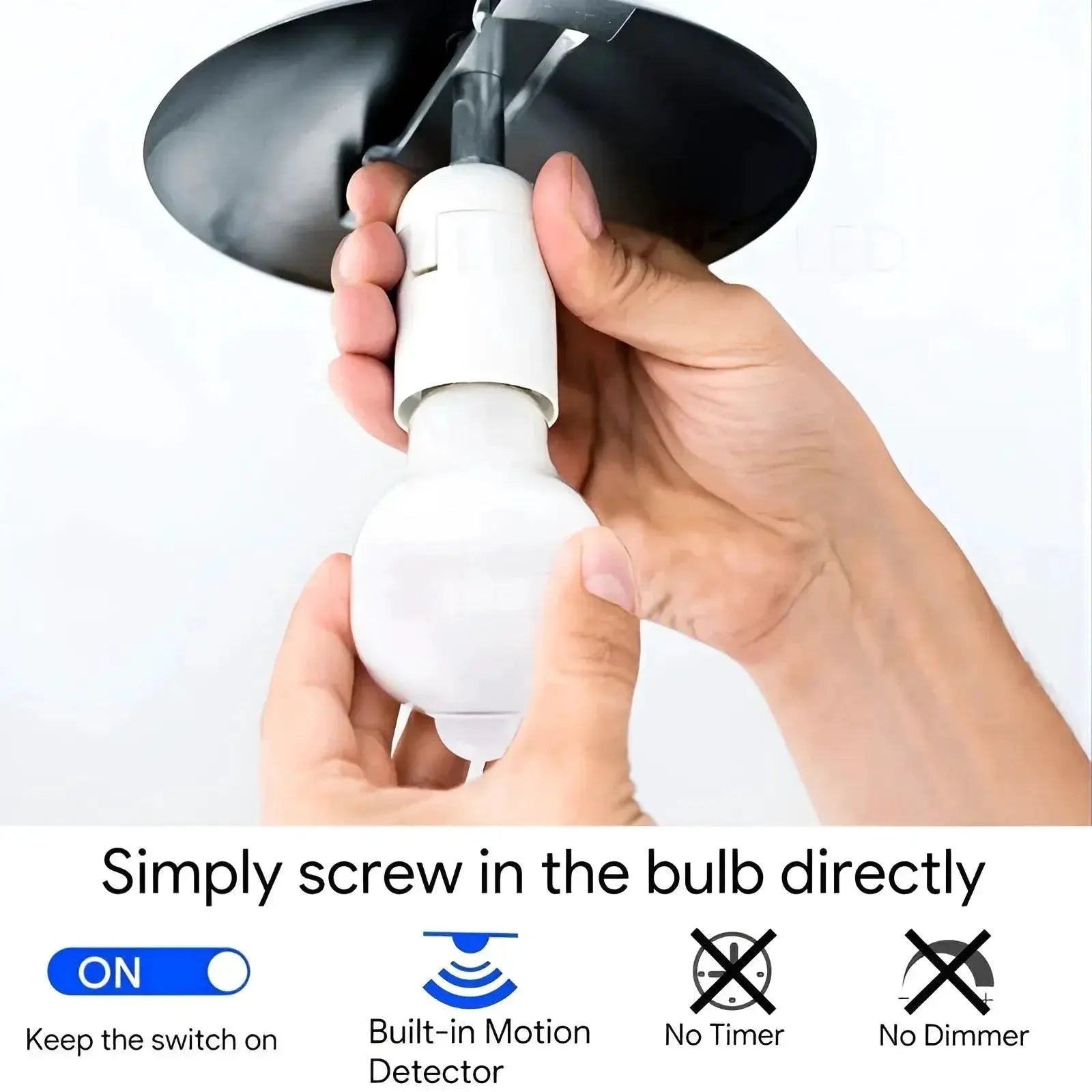 LED Motion Sensor Bulb Energy Efficient Lighting For Home