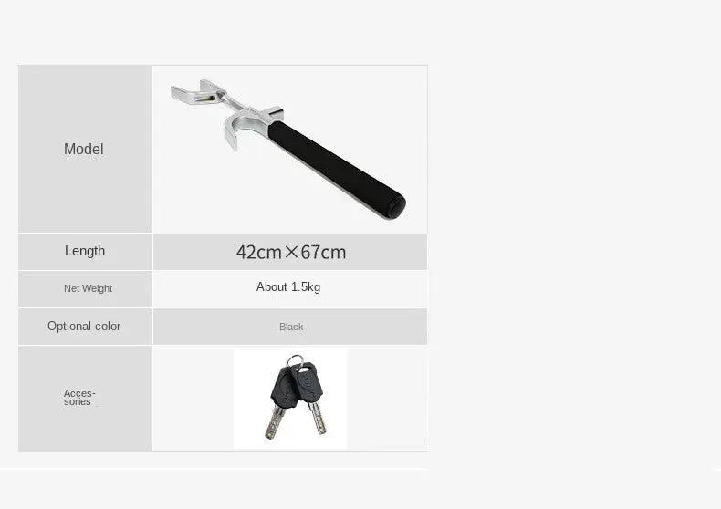 Deterrent Steering Lock for Car Security — product view 16