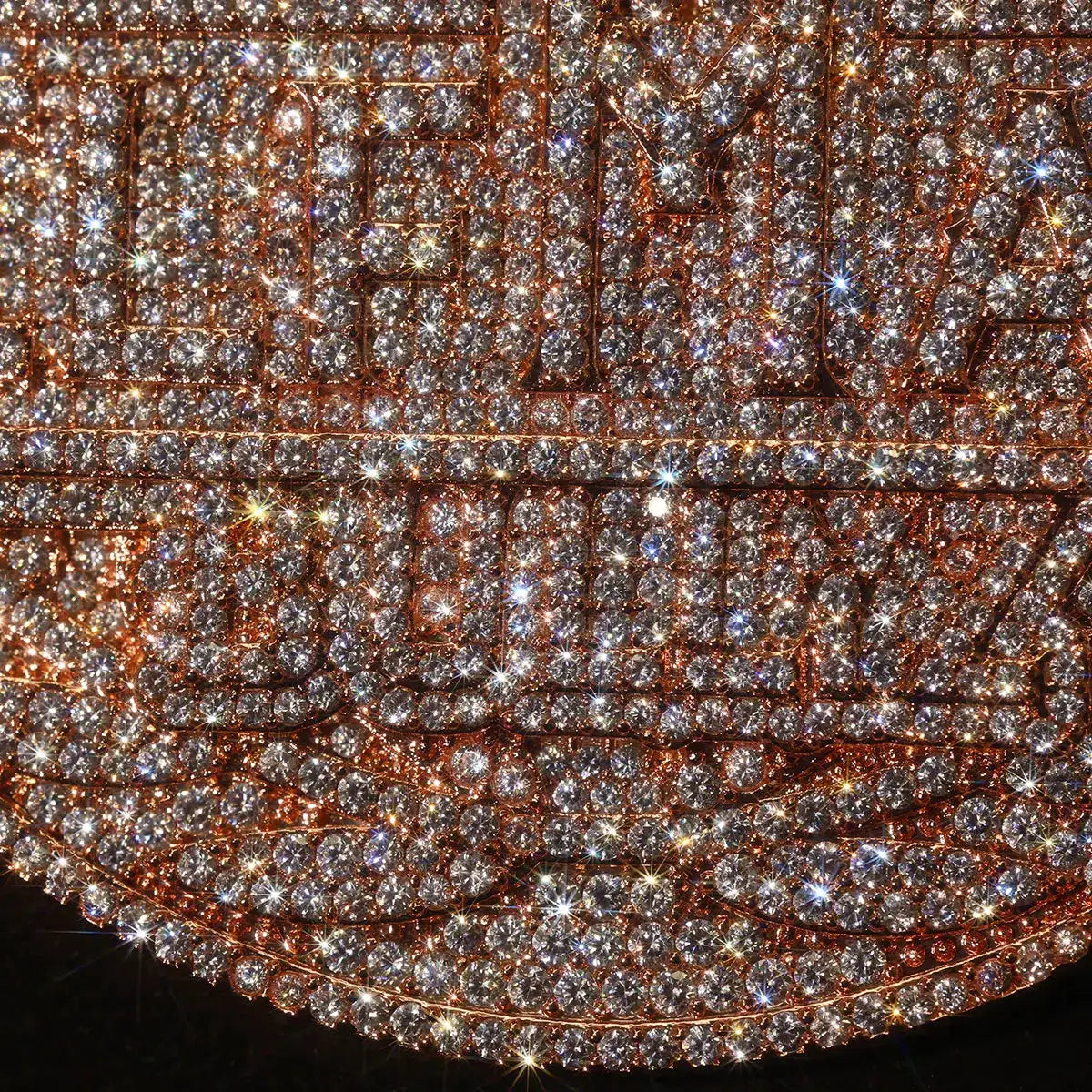 Self Made Hip Hop Rose Gold CZ Pendant — product image 4