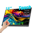 16inch Mobile Portable Monitor Touchscreen IPS Second Game Screen Extended Display for Laptop with Bracket For Xbox/Raspberry Pi