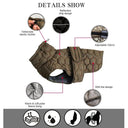 Reflective Large Dog Winter Jacket for Whippets & Greyhounds