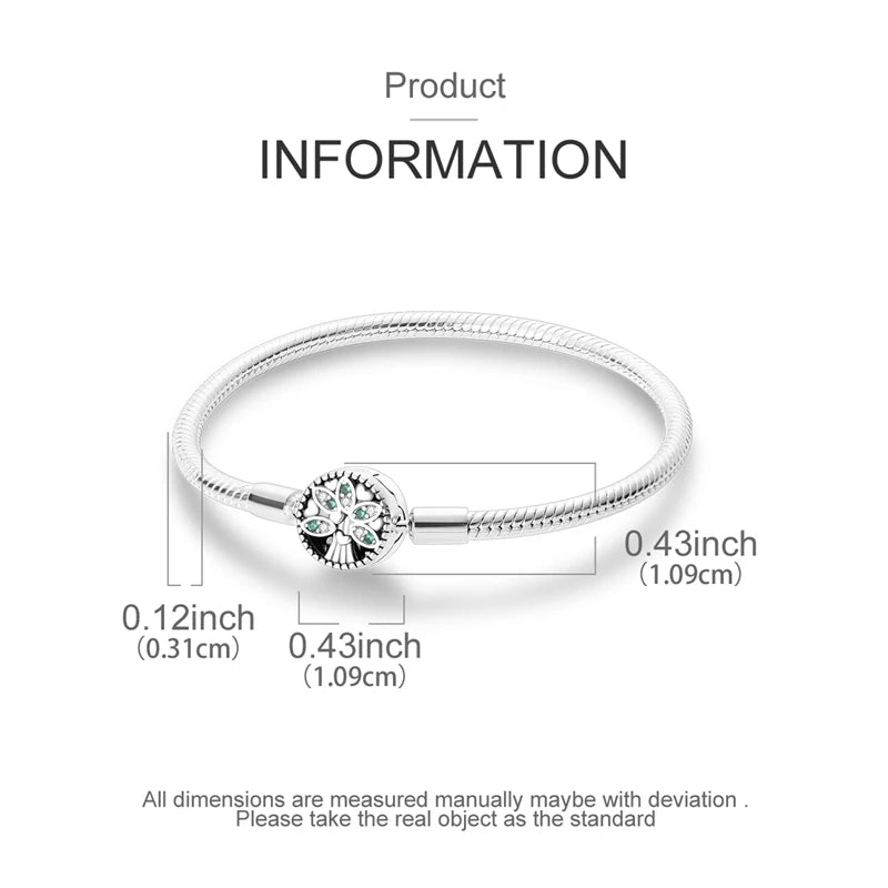 Bracelet Sterling Silver Snowflake Heart