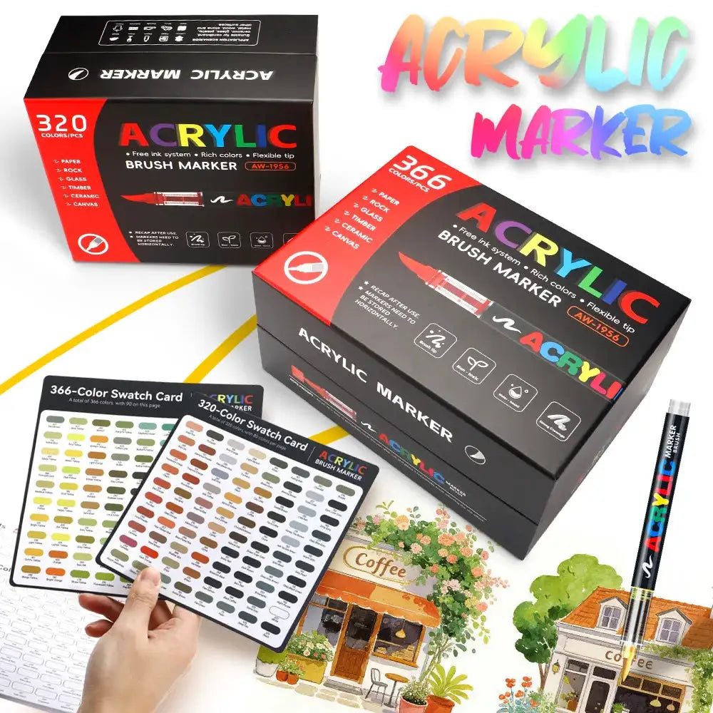 Vibrant Acrylic Brush Markers Kit — product view 4