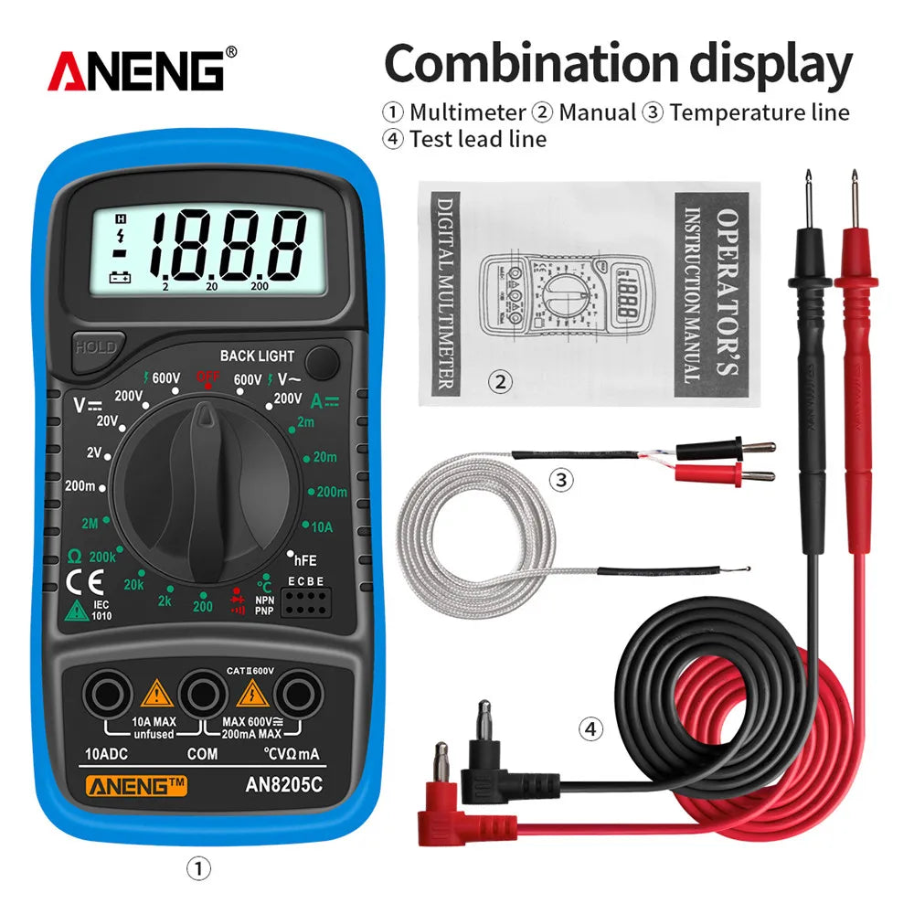 Aneng Portable Digital Multimeter Ac/Dc