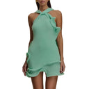 Flattering Halter Knit Dress For Summer