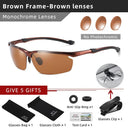 Men's Photochromic Polarized Rimless Sunglasses CLLOIO