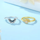 Sterling Silver Ring Sun Moon