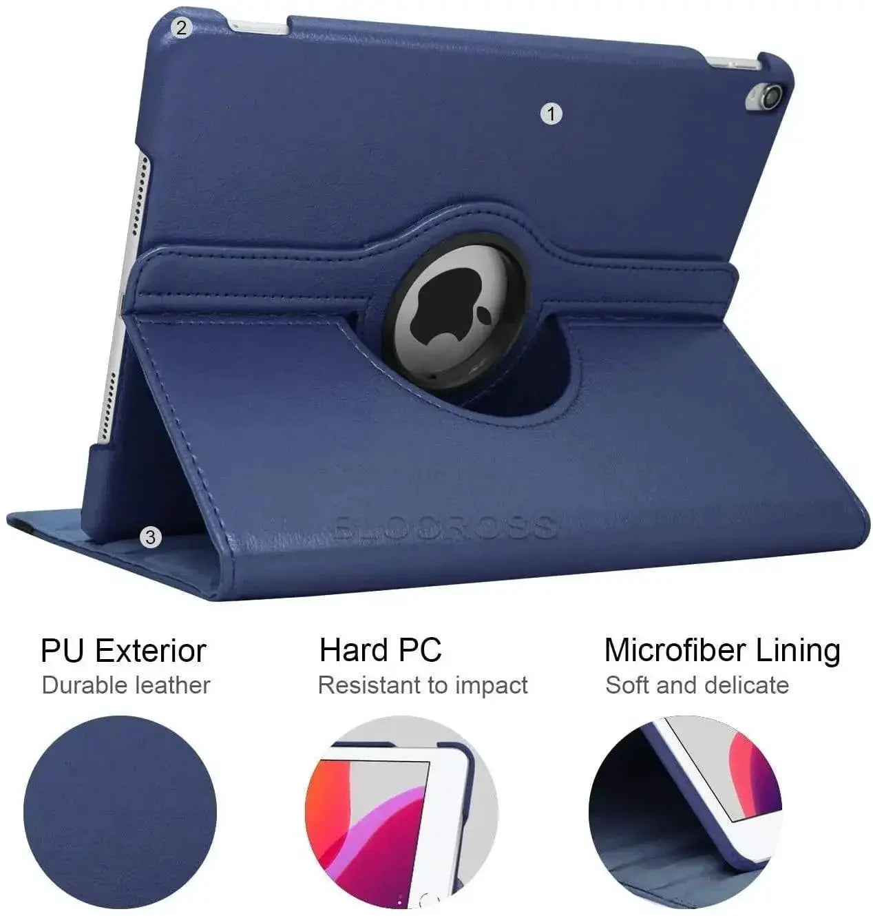 Rotating Stand iPad Case PU Leather Cover for Air 55