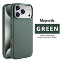 Magnetic Leather IPhone Case - Shockproof Magsafe