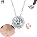 Cross Moissanite Pendant Necklace In