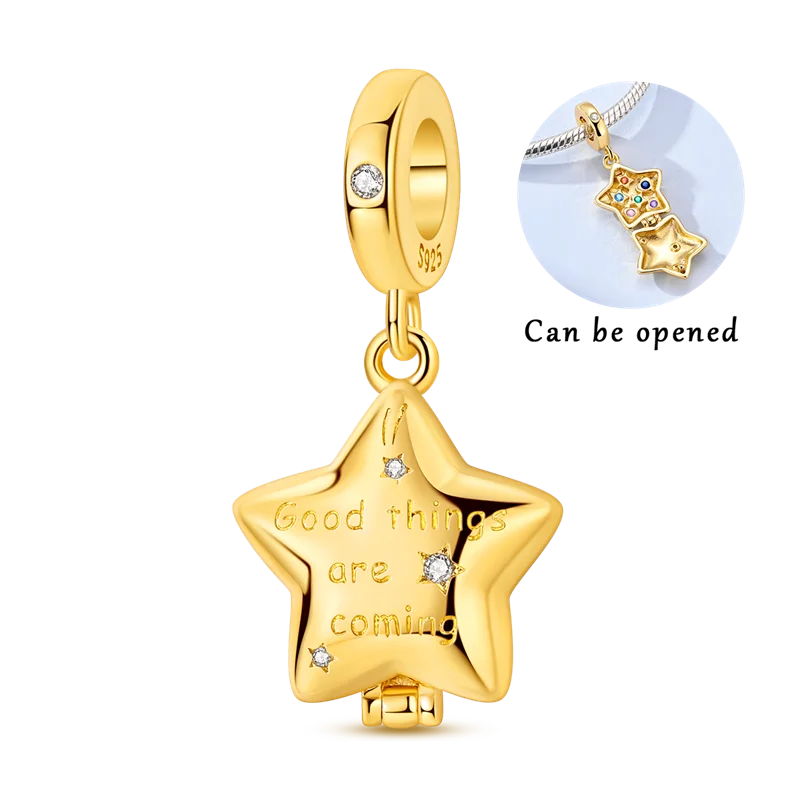 Golden Charm Bead Sterling Silver