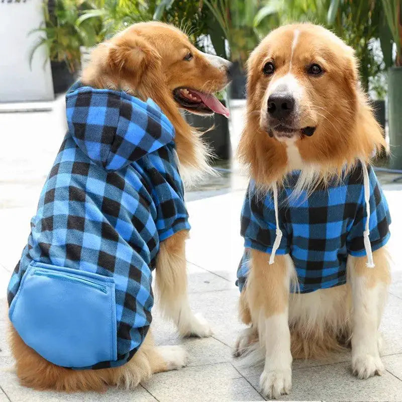 Plaid Reversible Dog Winter Coat Vest For Small Dogs