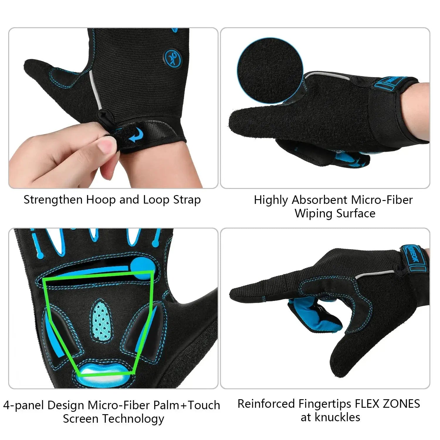 Racing Motocross Gloves Breathable Unisex Non Slip