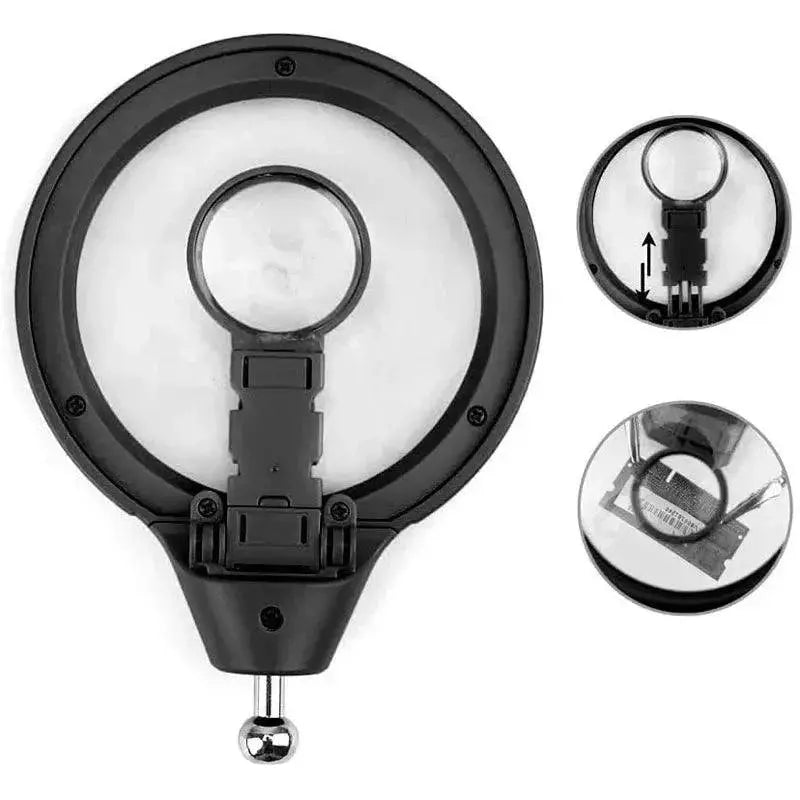 Hand Soldering Iron Stand With LED Magnifier For Repair