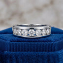 Elegant Half Eternity Silver Ring