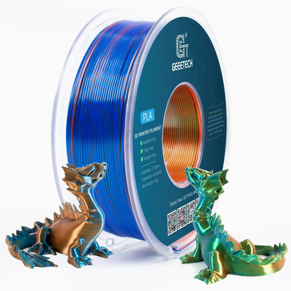 Tricolor Silk PLA Filament for Display Models — product view 10