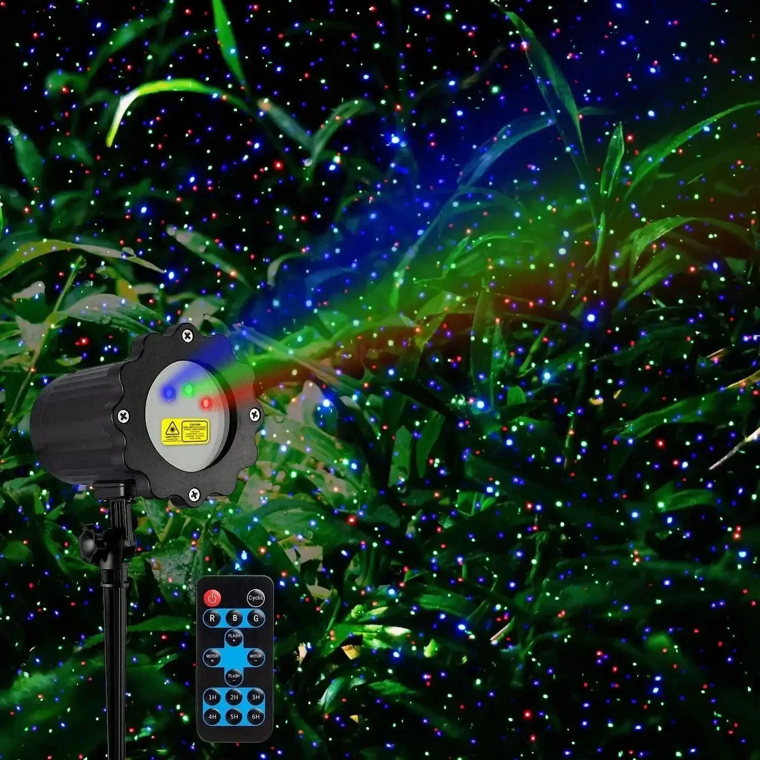All Weather LED Star Projector With Remote Control Display