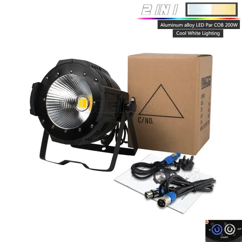Shehds Aluminum Alloy LED Par COB 200W Warm Cool White Light