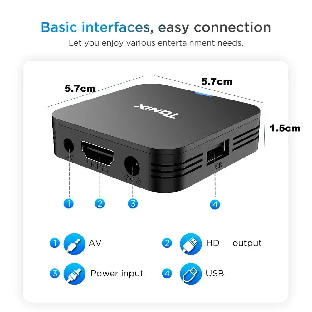 Tanix TX1 Global Version Android 10.0 TV Box 4K WiFi 2GB