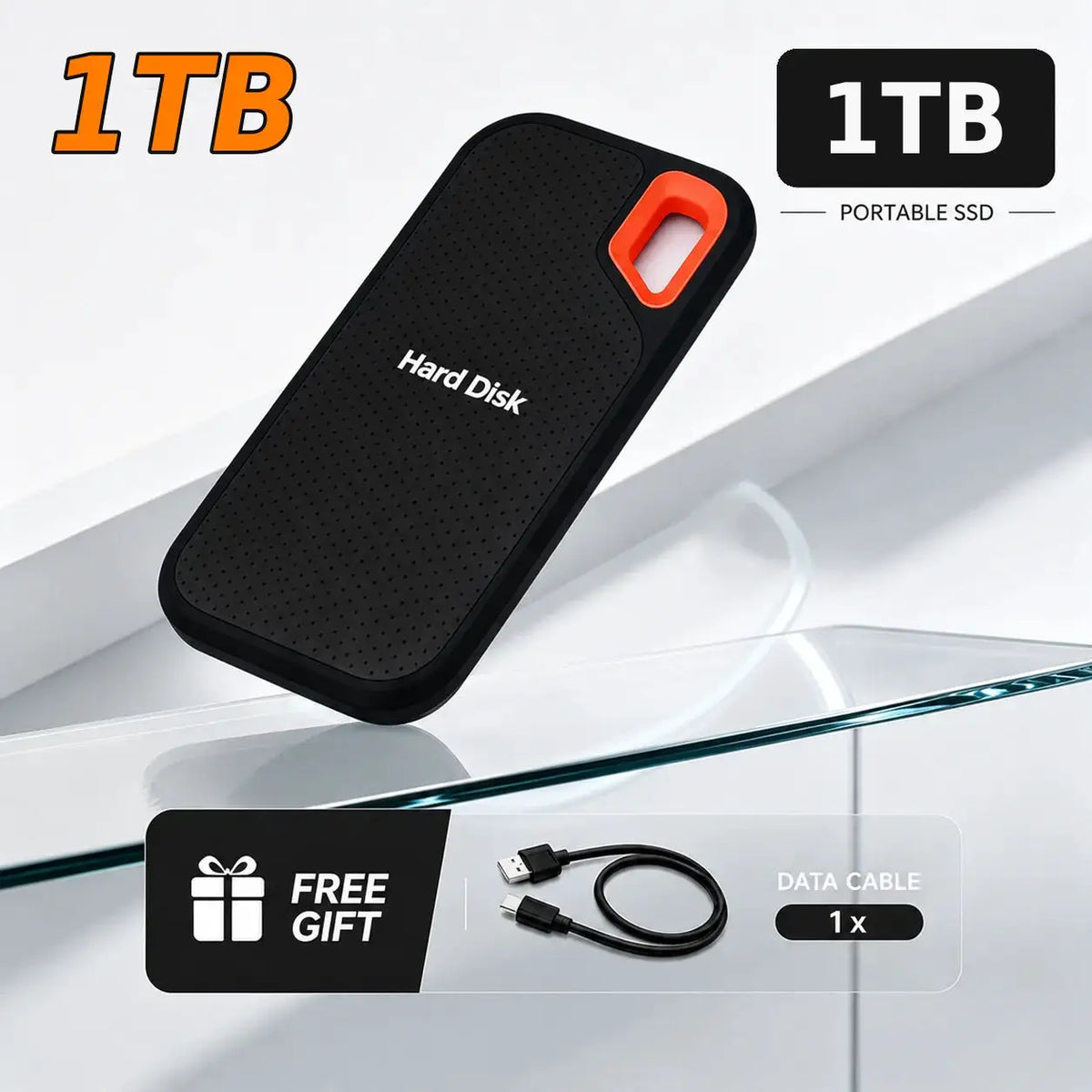 1TB External Hard Drive 2TB Portable SSD High Speed Hard Disk USB-C Original Storage Device for Laptop/PC/Phone/Mac