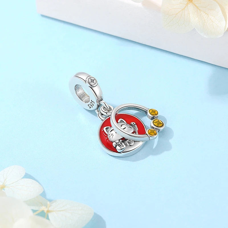 Sterling Silver Charm Maneki Neko