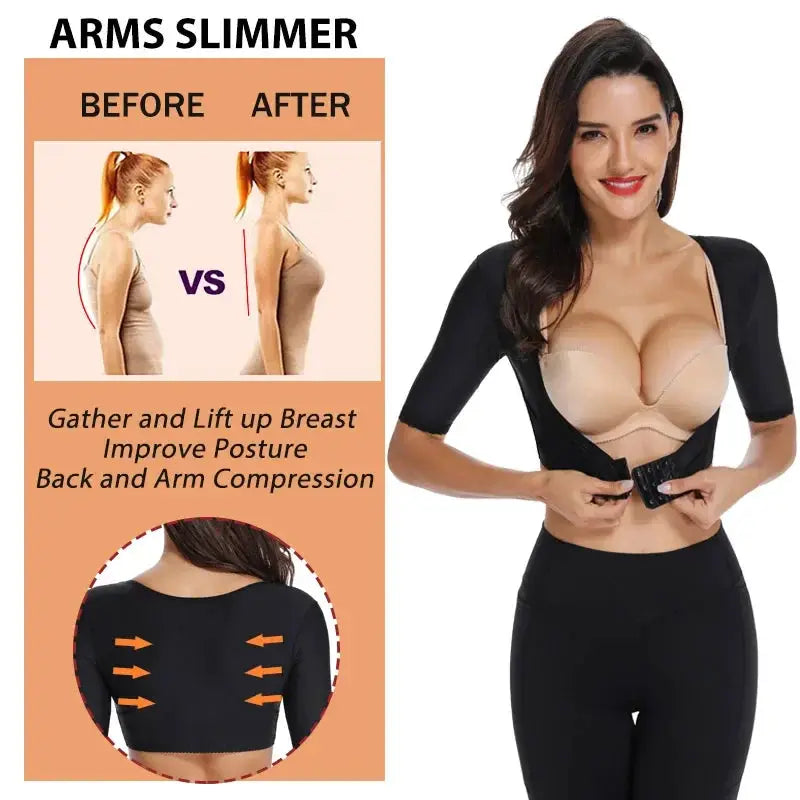 Post Surgery Upper Arm Shaper Compression Sleeves For Women