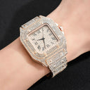 Square Men Quartz Watch Stainless Steel