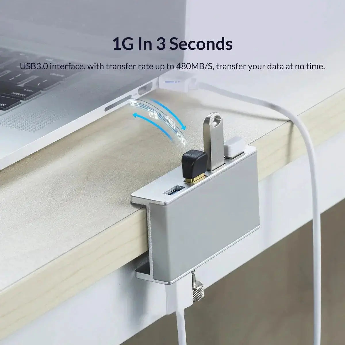 Usb Hub With Power Supply Multi Splitter For Fast Transfer