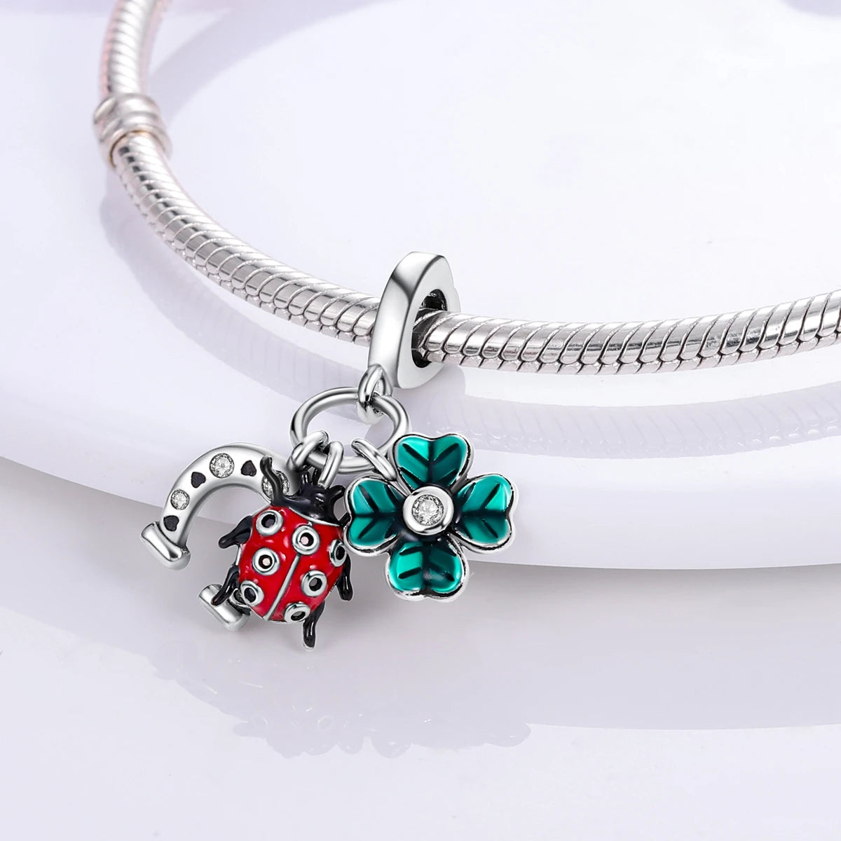 Silver Plated Butterfly Ladybug Cactus