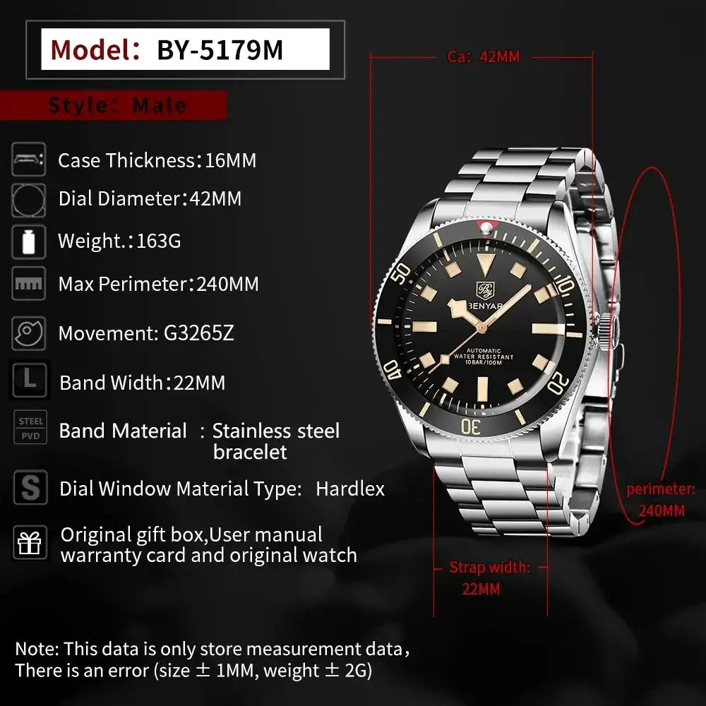 Men Automatic Watch Stainless Steel