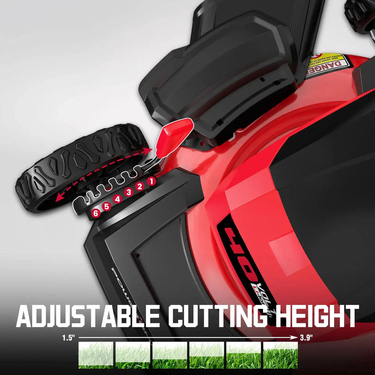 PowerSmart Cordless Lawn Mower — product view 5