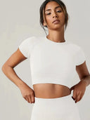 Women Seamless Yoga Top For Fitness And Workout Shirt