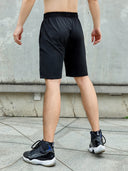 SONECHOKI Running Shorts Men Striped Printing Loose Fit Style
