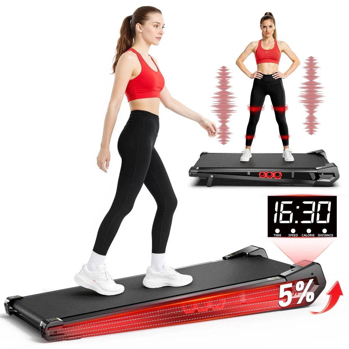 AKLUER Under Desk Treadmill Walking Pad In Vibration Remote — product view 9