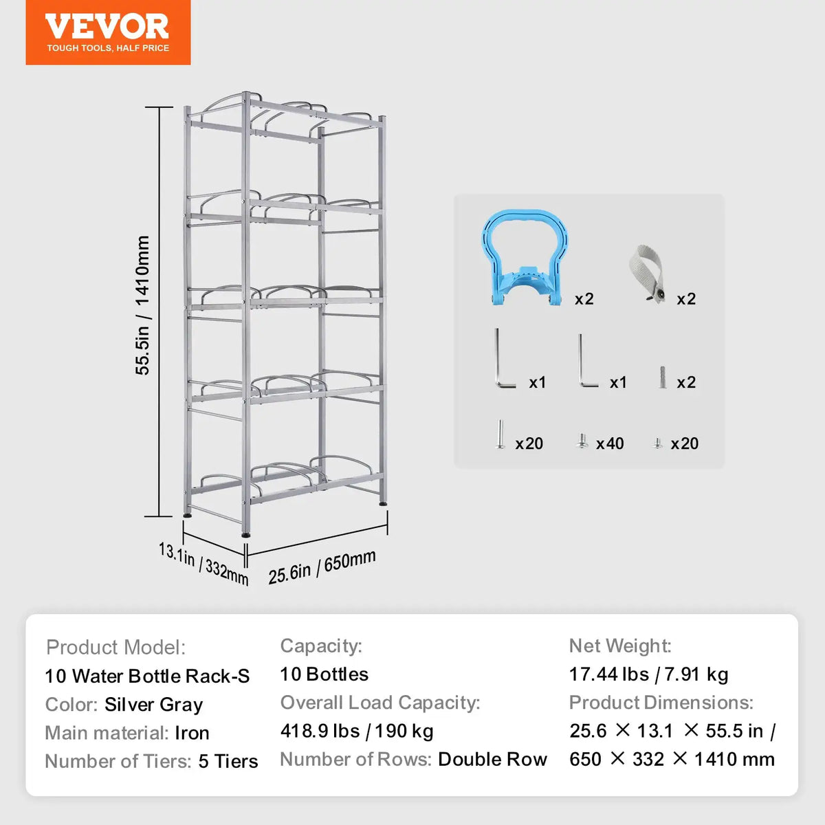 Tier Water Bottle Rack Black — product image 14