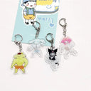 Anime Hello Kitty & My Melody Keychain Set for Fans