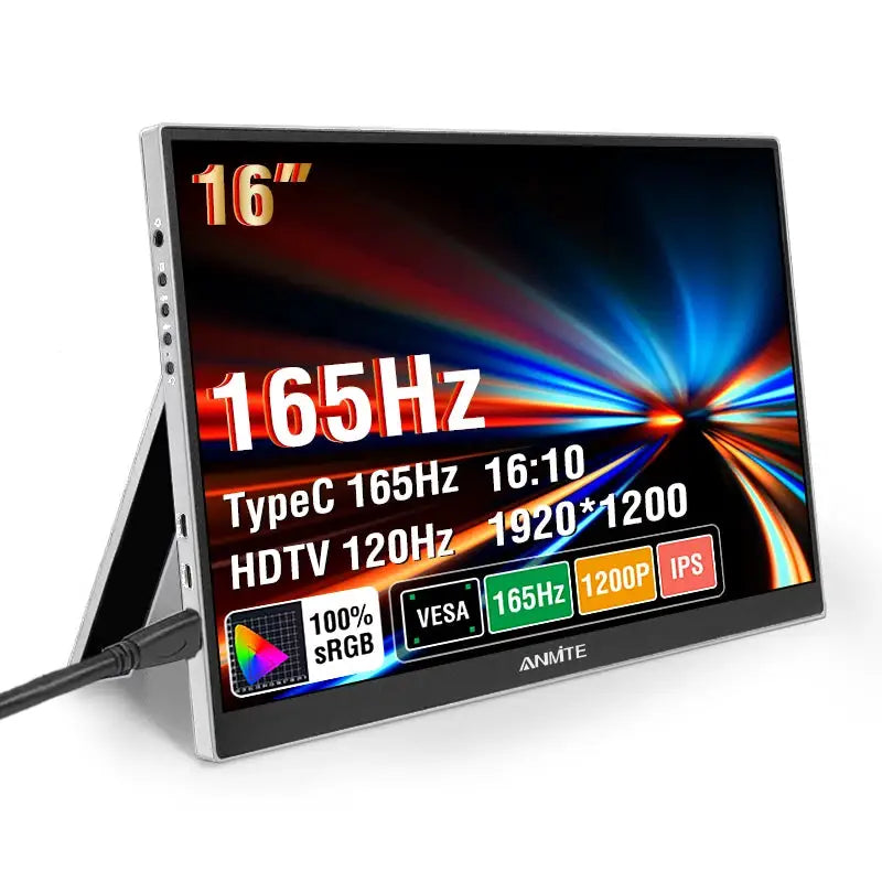 16 inch Portable Monitor 144Hz HDR IPS Gaming Monitor USB TYPE C HDMI for Phone Laptop Desktop Switch PS4 XBOX