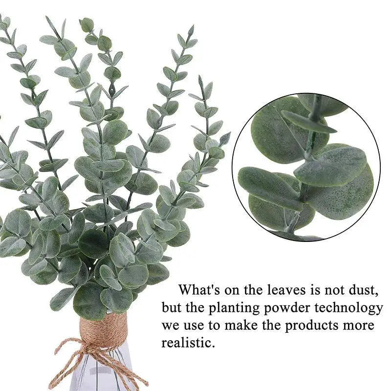 Artificial Eucalyptus Leaf Branches For Home Garden Decor