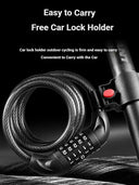 TOSUOD Steel Bicycle Cable Lock With Password