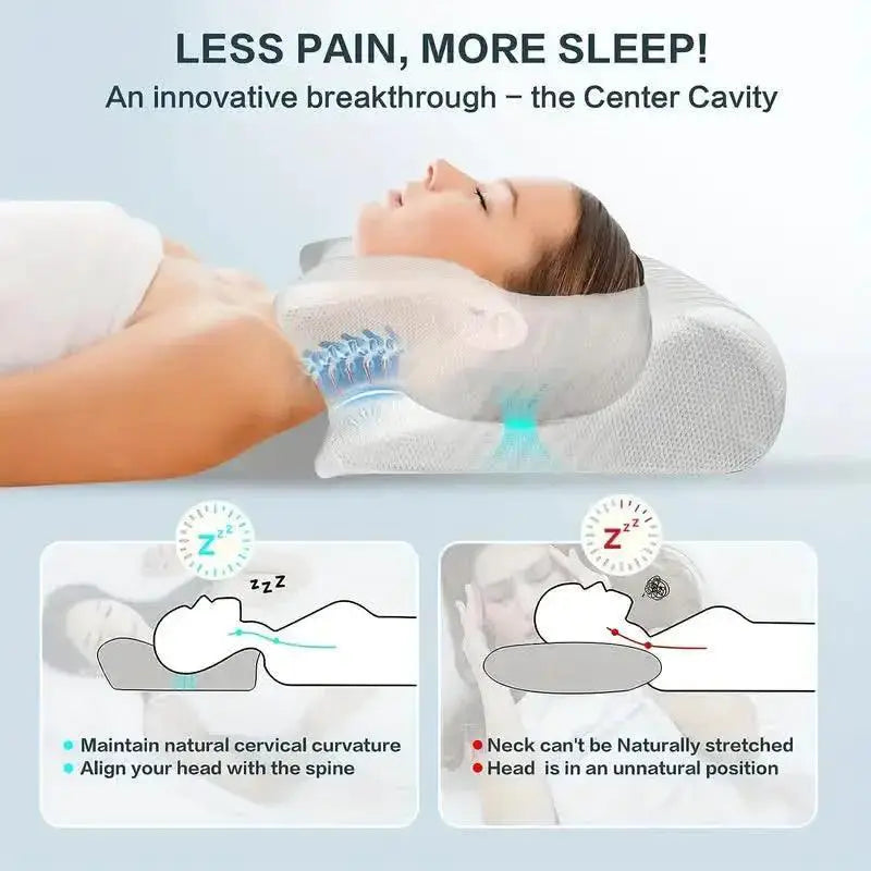 Memory Foam Neck Support Pillow For Superior Sleep Comfort
