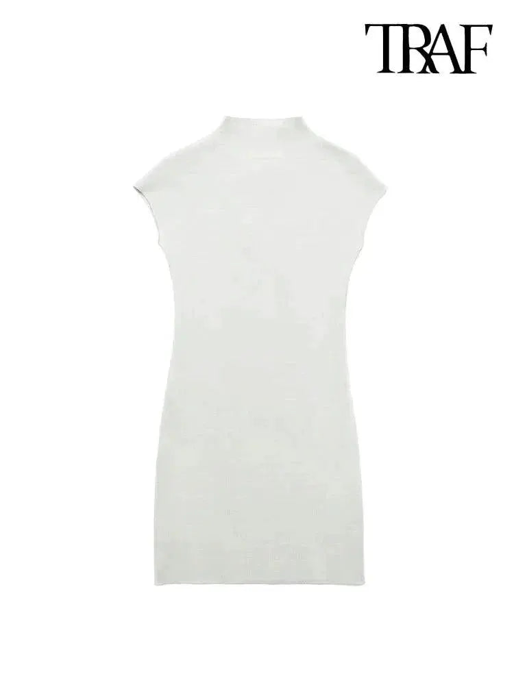 Sophisticated Vintage Sleeveless Knit Dress Style Statement