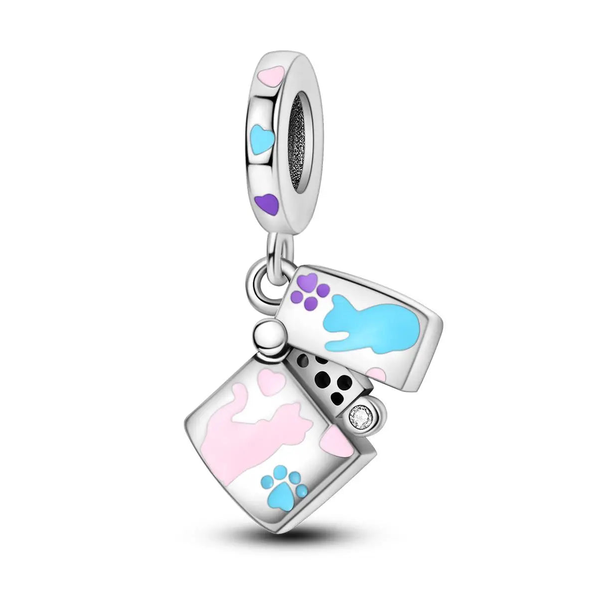 Silver Plated Dangle Charm Beads